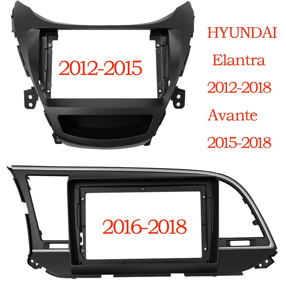  Elantra 2012- 2018  9 ġ ڵ ٸ Ʈ ŰƮ Double Din DVD Fascias     Facia Panel In-dash